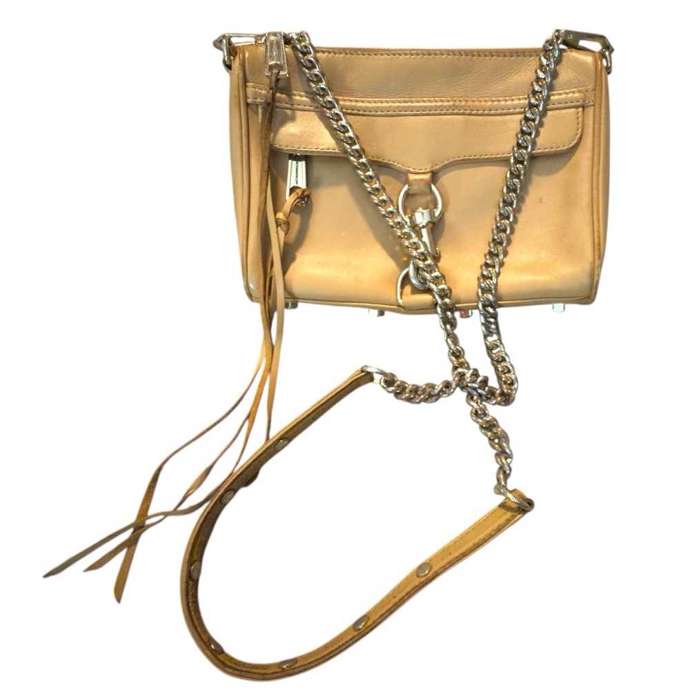 Rebecca Minkoff tan leather crossbody with chain strap Women’s bags